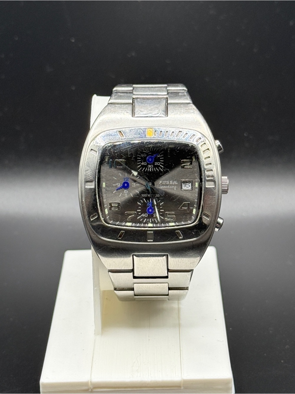 Fossil Men's Stainless Steel Chronograph Watch - Silver